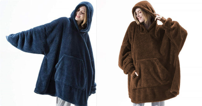 Pack Duo sweat-plaid bleu marine et marron